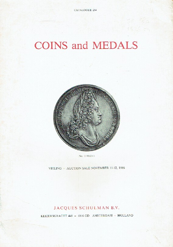 Jacques November 1986 Coins and Medals