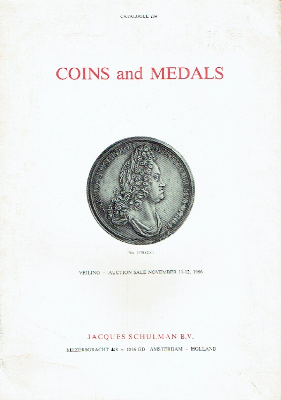 Jacques November 1986 Coins and Medals