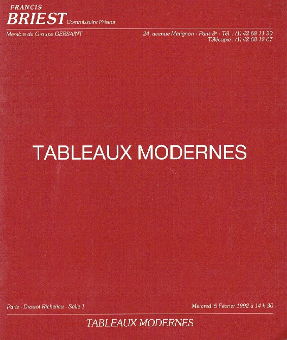 Francis Briest February 1992 Modern Art