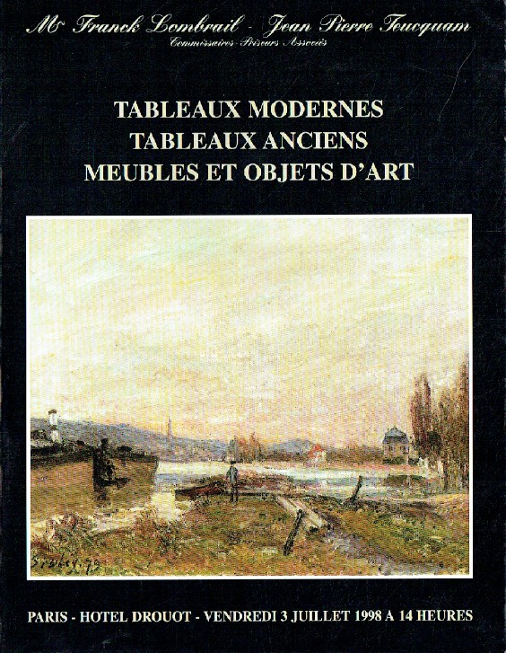 Lombrait - Teucquam July 1998 Modern & Old Master Paintings, Furniture & WOA