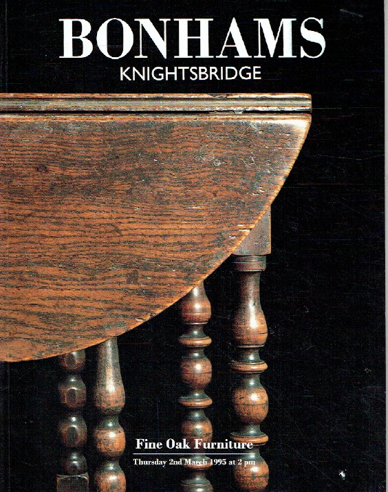 Bonhams March 1995 Fine Oak Furniture