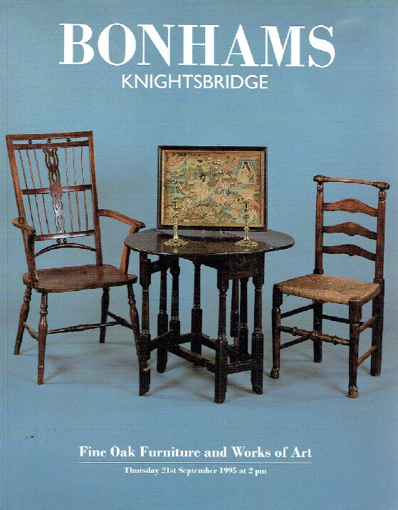 Bonhams September 1995 Fine Oak Furniture and Works of Art