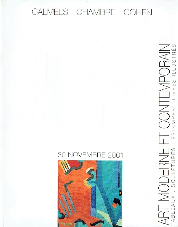 Calmels Chambre Cohen November 2001 Modern & Contemporary Art-Sculptures & Books