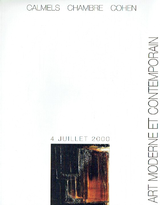 Calmels Chambre Cohen July 2000 Modern & Contemporary Art