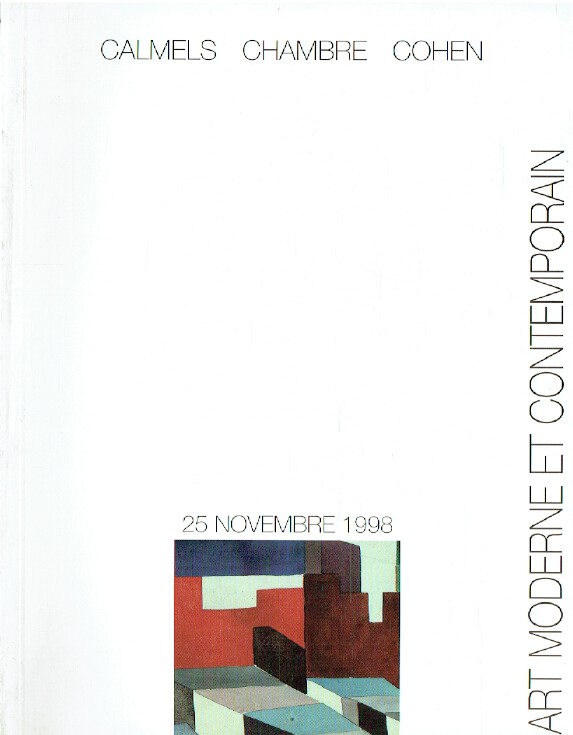 Calmels Chambre Cohen November 1998 Modern & Contemporary Art