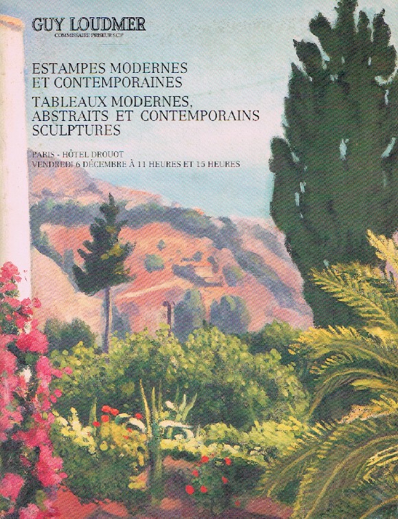 Guy Loudmer December 1991 Modern & Contemporary Prints & Paintings, Sculptures