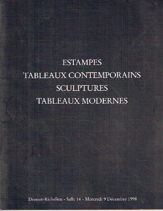 Drouot December 1998 Contemporary & Modern Paintings & Sculptures