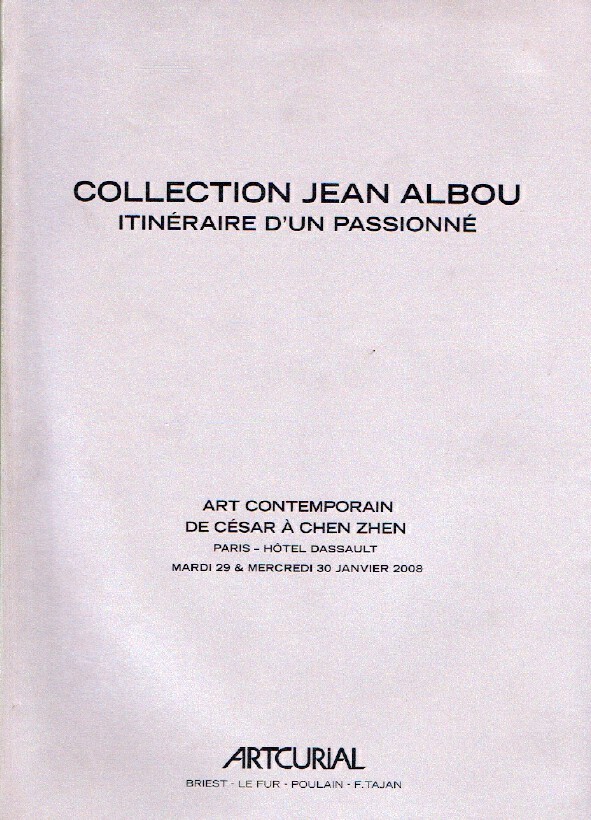 Artcurial January 2008 Contemporary Art - Jean Albou Collection