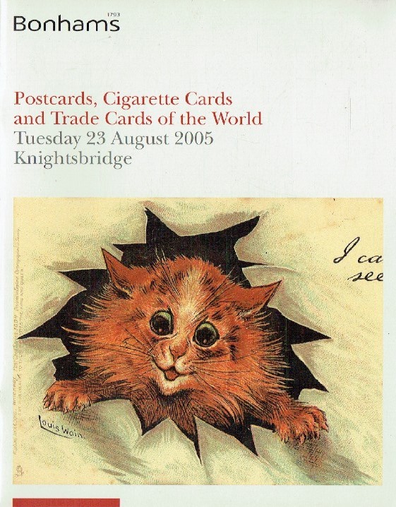 Bonhams August 2005 Postcards, Cigarette Cards and Trade Cards of The World