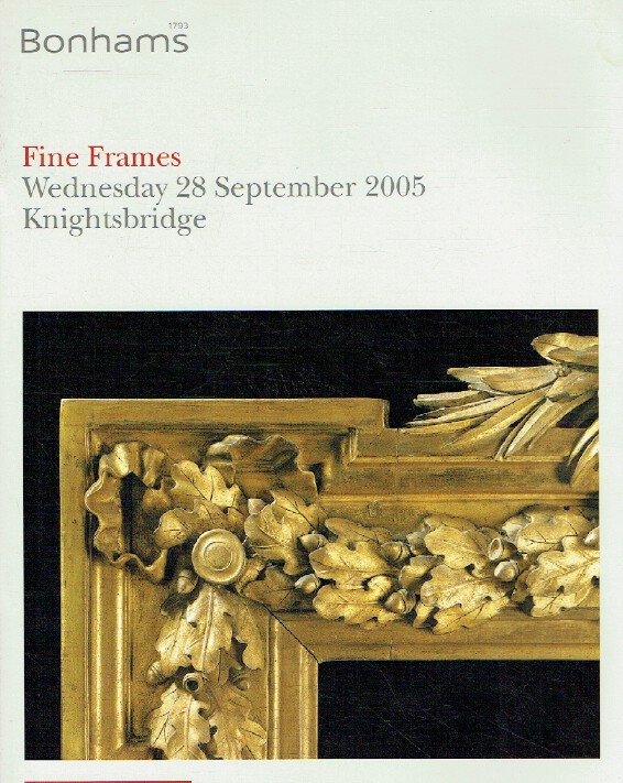 Bonhams September 2005 Fine Frames