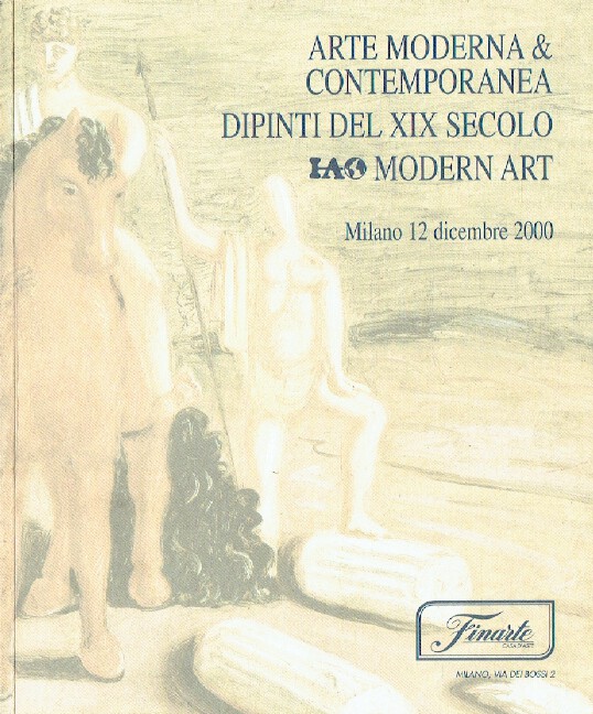 Finarte December 2000 Modern & Contemporary, 19th C Paintings & Modern Art