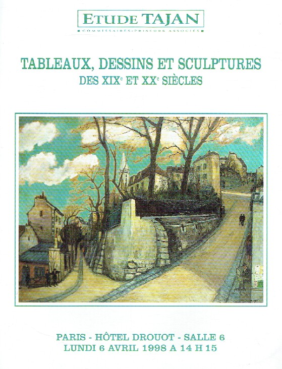 Etude Tajan April 1998 19th & 20th Century Paintings, Drawings & Sculptures