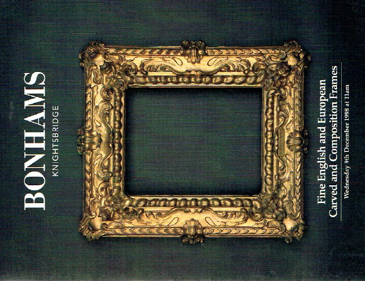 Bonhams December 1998 Fine English and European Carved and Composition Frames - Click Image to Close