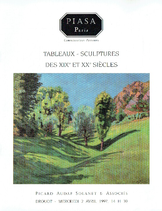 Piasa April 1997 19th & 20th Century Paintings & Sculptures