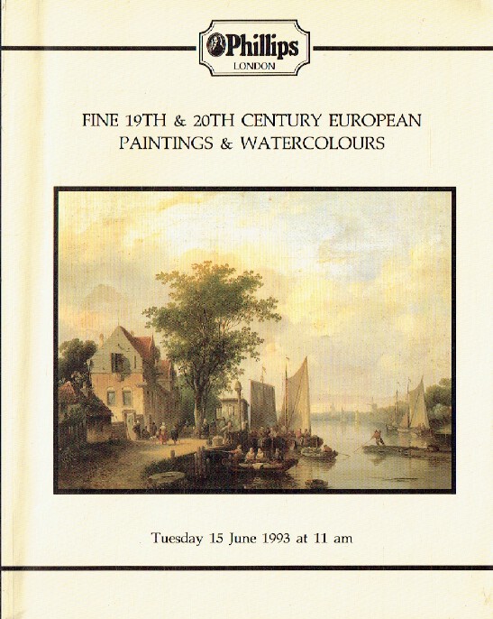 Phillips June 1993 19th & 20th Century European Paintings & Watercolours