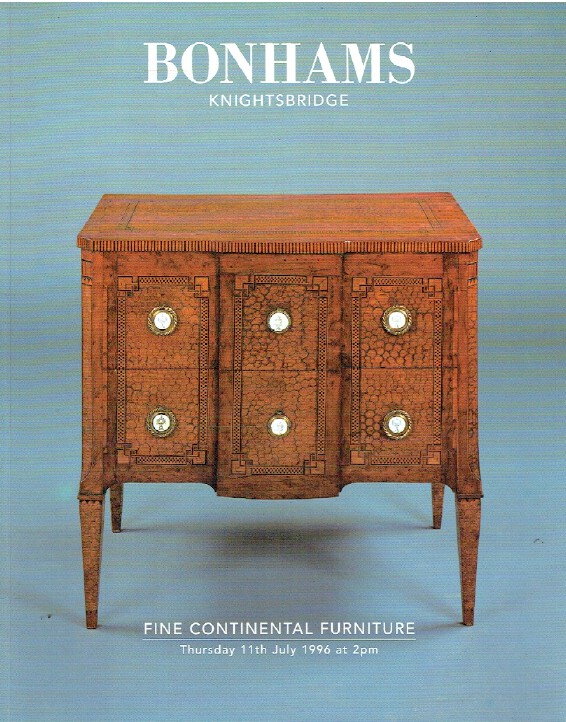 Bonhams July 1996 Fine Continental Furniture