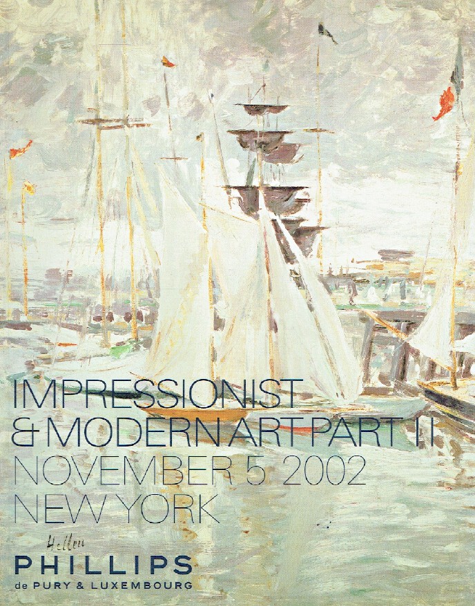 Phillips de Pury November 2002 Impressionist & Modern Art - Part II