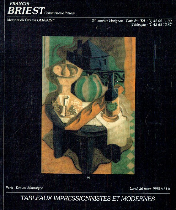 Briest March 1990 Impressionist & Modern Paintings (Digital only)