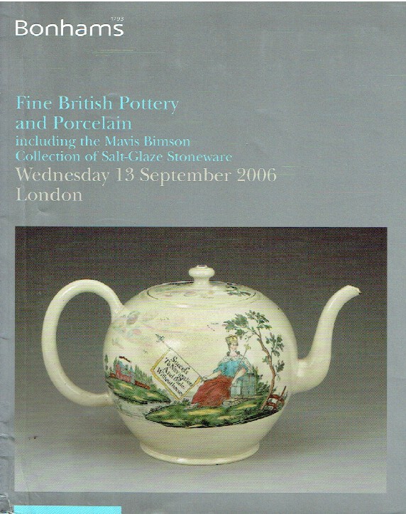 Bonhams September 2006 Fine British Pottery & Porcelain-Mavis Bimson Collection