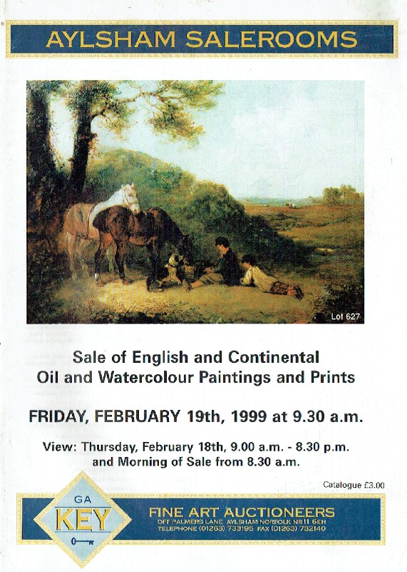 Keys February 1999 English & Continental Oil Watercolour, Paintings & Prints