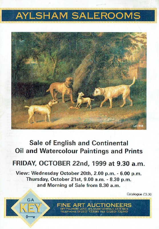 Keys October 1999 English & Continental Oil Watercolour, Paintings & Prints