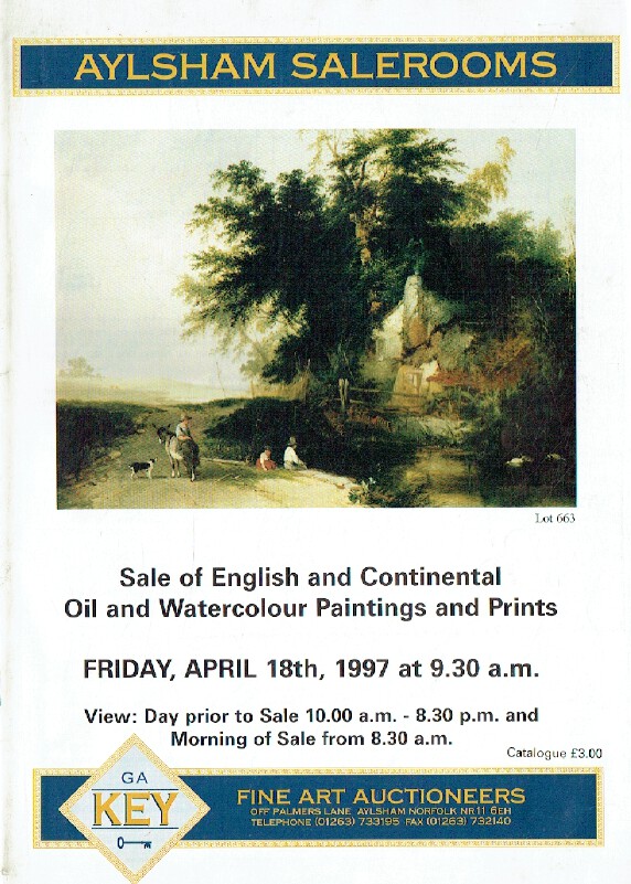 Keys April 1997 English & Continental Oil Watercolour, Paintings & Prints