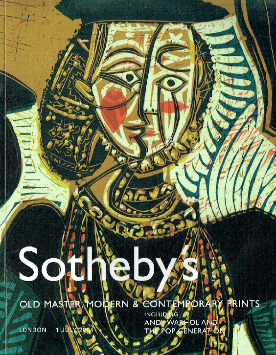 Sothebys July 2004 Old Master, Modern & Contemporary Prints - Andy Warhol Sothebys July 2004 Old Master, Modern & Contemporary Prints - Andy Warhol