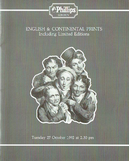 Phillips October 1992 English & Continental Prints - Limited Editions - Part II