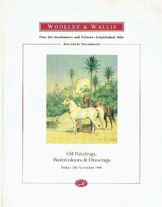 Woolley & Wallis November 1996 Oil Paintings, Watercolours & Drawings