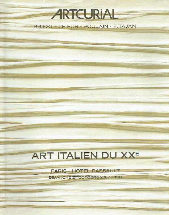 Artcurial October 2007 20th Century Italian Art