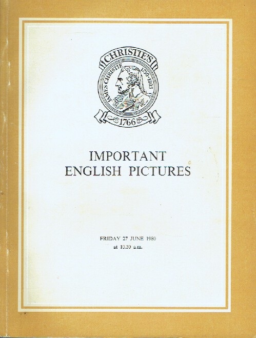 Christies June 1980 Important English Pictures