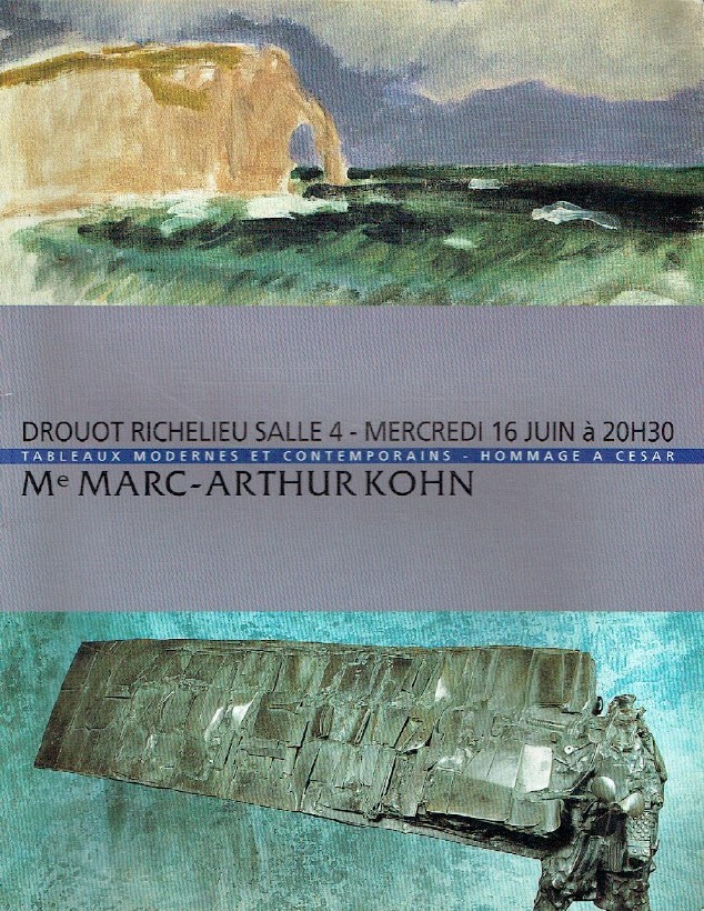 Marc-Arthur Kohn June 1999 Modern & Contemporary Paintings