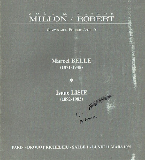 Millon & Robert March 1991 Paintings - Marcel Bella & Isaac Lisie Workshops