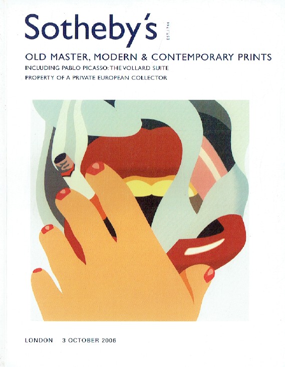 Sothebys October 2006 Old Master, Modern & Contemporary Prints