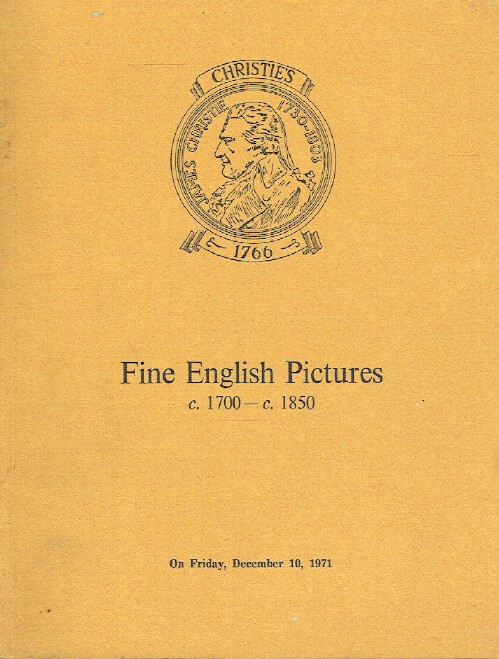 Christies December 1971 Fine English Pictures
