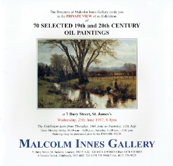 Malcolm Innes Gallery June 1997 70 Selected 19th & 20th Century Oil Paintings
