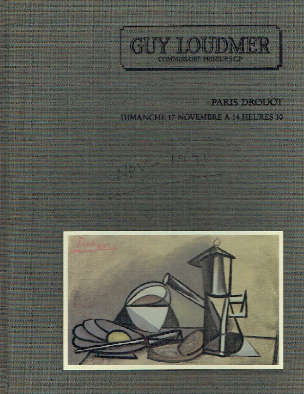 Guy Loudmer November 1991 Important Modern Paintings