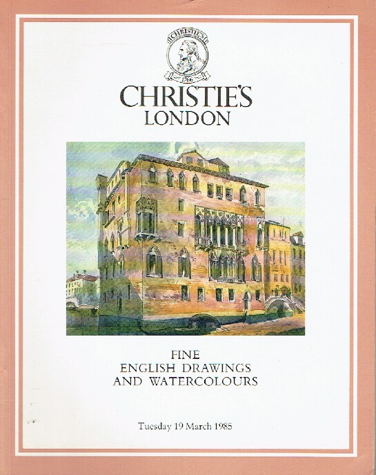 Christies March 1985 Fine English Drawings and Watercolours
