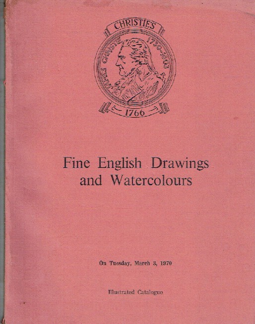 Christies March 1970 Fine English Drawings and Watercolours