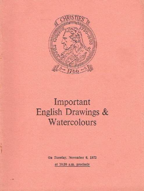 Christies November 1973 Important English Drawings and Watercolours