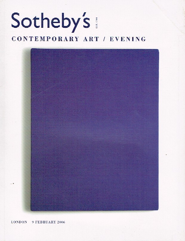 Sothebys February 2006 Contemporary Art - Evening