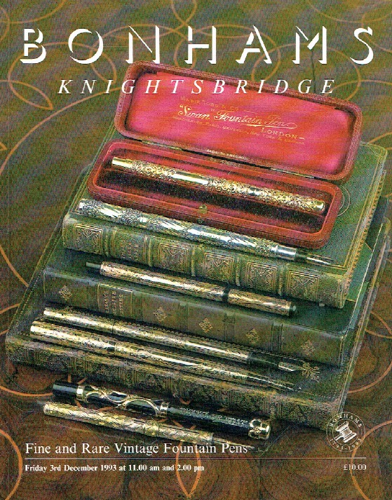 Bonhams December 1993 Fine and Rare Vintage Fountain Pens