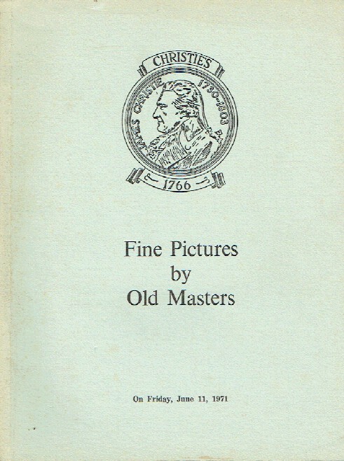 Christies June 1971 Fine Pictures by Old Masters