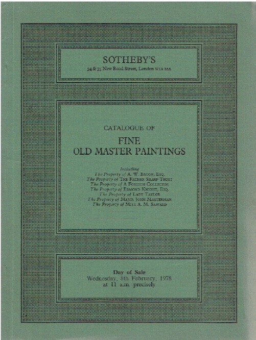 Sothebys February 1978 Fine Old Master Paintings