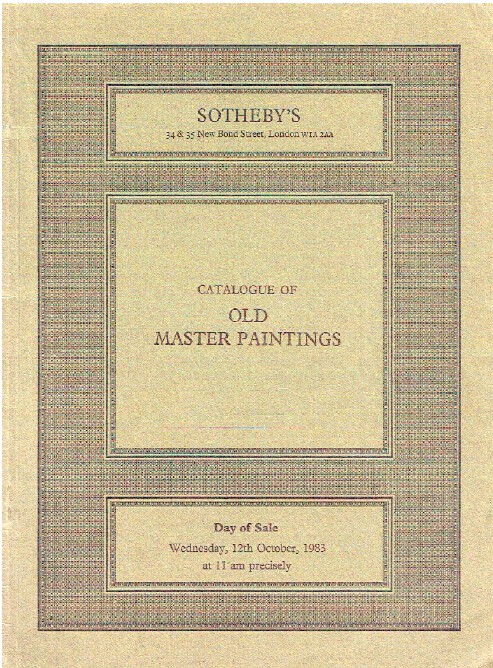 Sothebys October 1983 Old Master Paintings