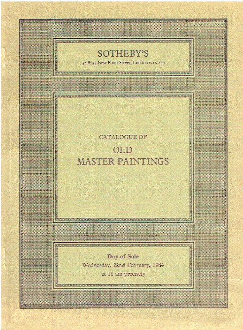 Sothebys February 1984 Old Master Paintings