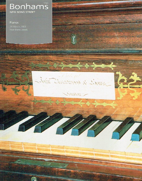 Bonhams March 2003 Pianos