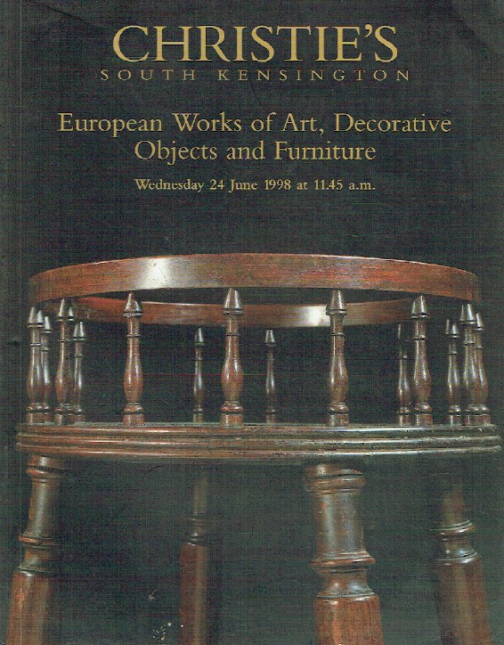 Christies June 1998 European WOA, Decorative Objects & Furniture