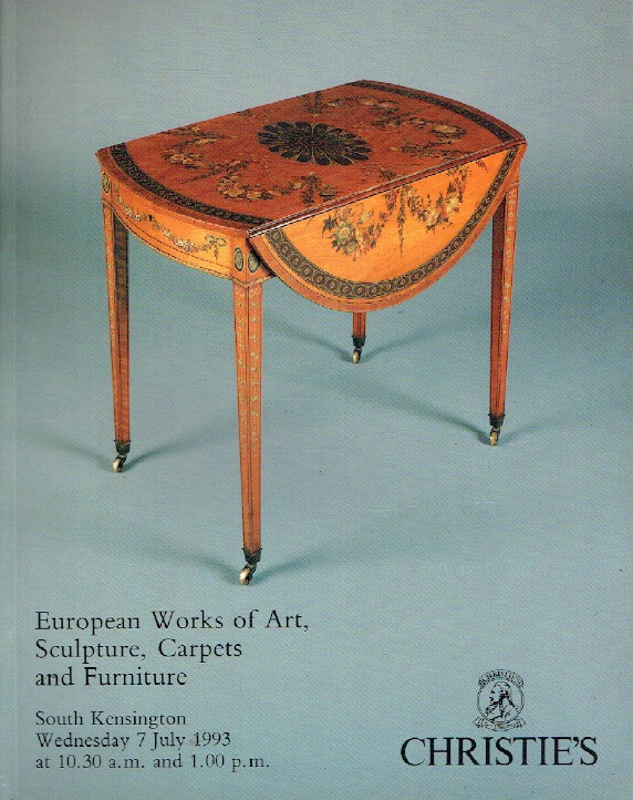 Christies July 1993 European Works of Art, Sculpture, Carpets & Furniture - Click Image to Close