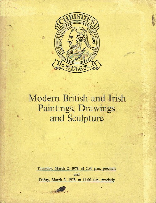Christies March 1978 Modern British and Irish Paintings, Drawings & Sculpture